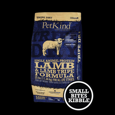 PetKind Tripe Dry Single Animal Protein Lamb Tripe Small Bites Formula