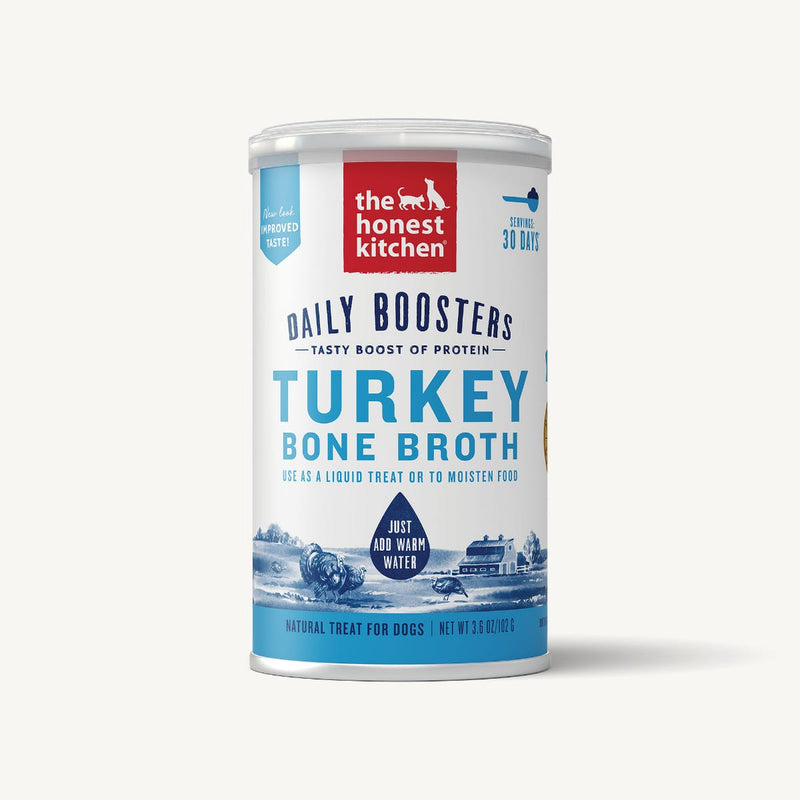 The Honest Kitchen Daily Boosters Instant Bone Broth - Turkey & Turmeric for Dogs