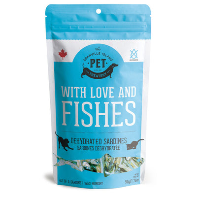 Granville Island Treatery Love & Fishes Dehydrated Sardine Treats for Dogs and Cats