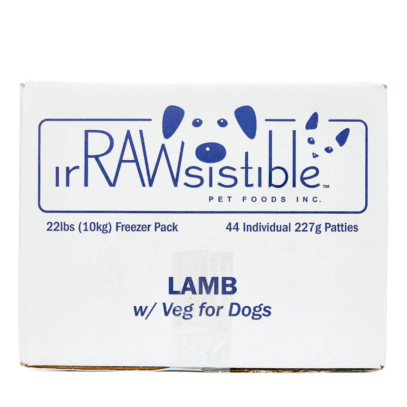 irRAWsistible Raw Boneless Lamb Patties for Dogs