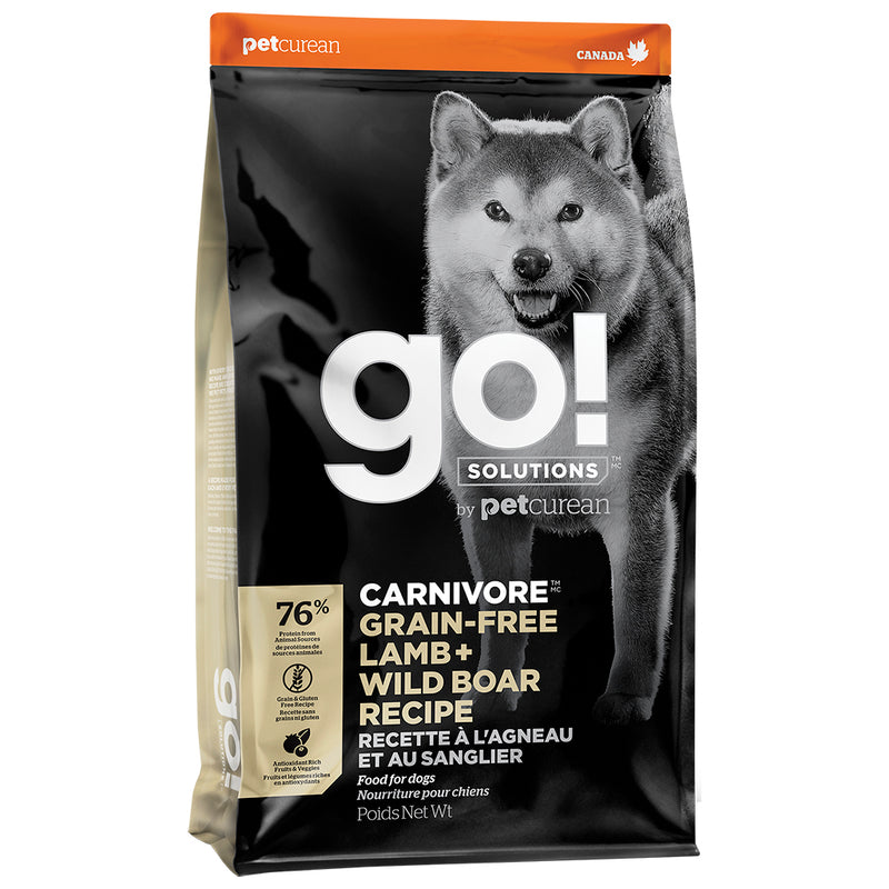 Go! CARNIVORE Grain Free Lamb & Wild Boar Recipe for Dogs – Healthy ...