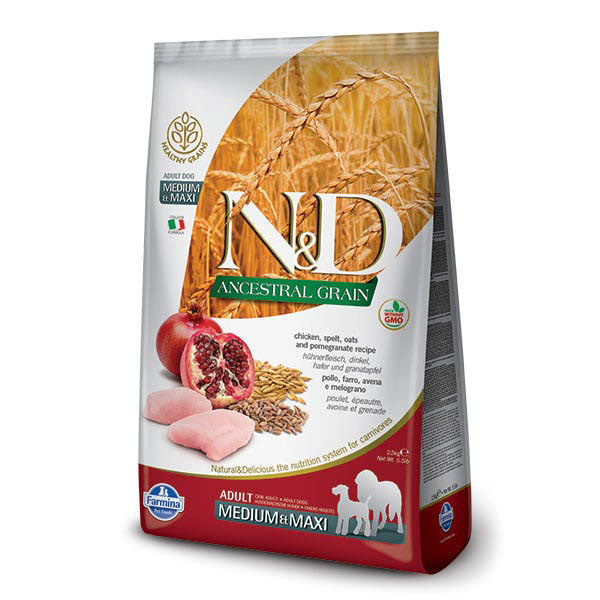 Farmina N&D Ancestral Grain Chicken & Pomegranite Adult Medium/Maxi