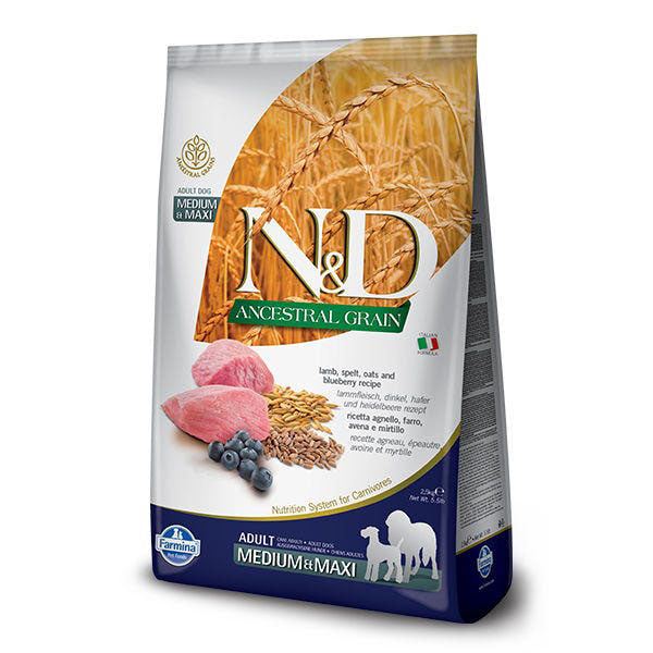 Farmina N&D Ancestral Grain Lamb & Blueberry Adult Medium/Maxi