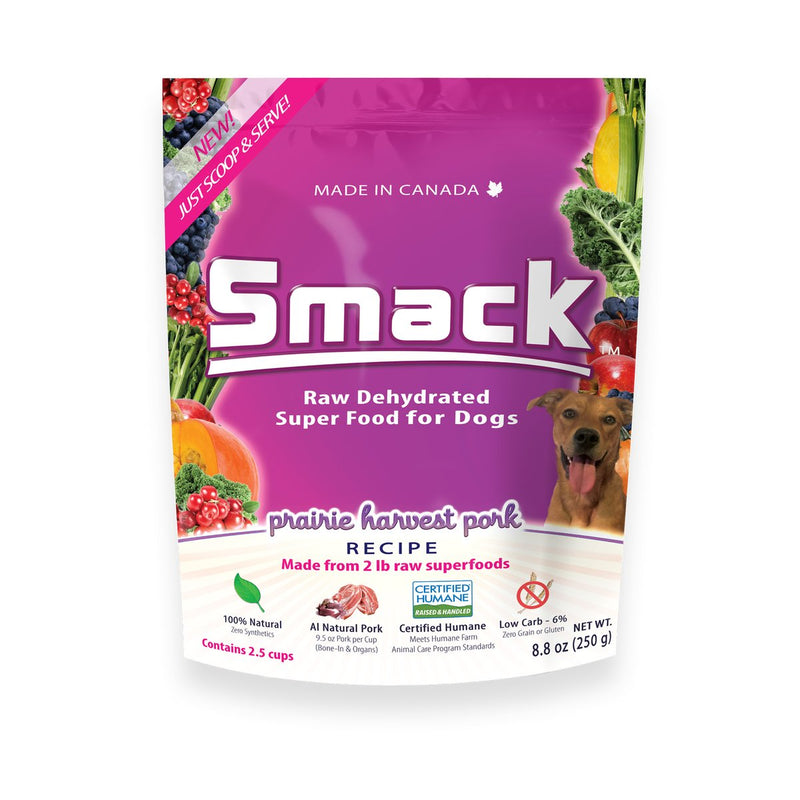 Smack Raw Dehydrated Prairie Harvest Pork Super Food for Dogs
