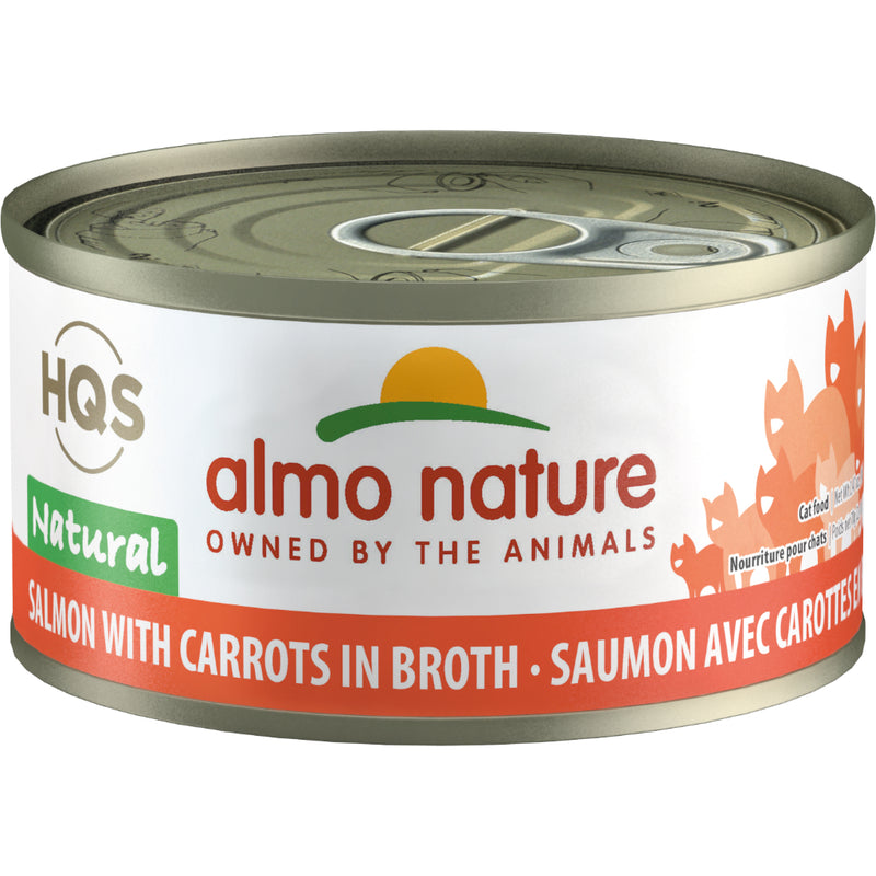 Almo Nature HQS Natural Salmon with Carrots in Broth for Cats