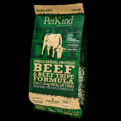 PetKind Tripe Dry Single Animal Protein Beef Tripe Small Bites Formula