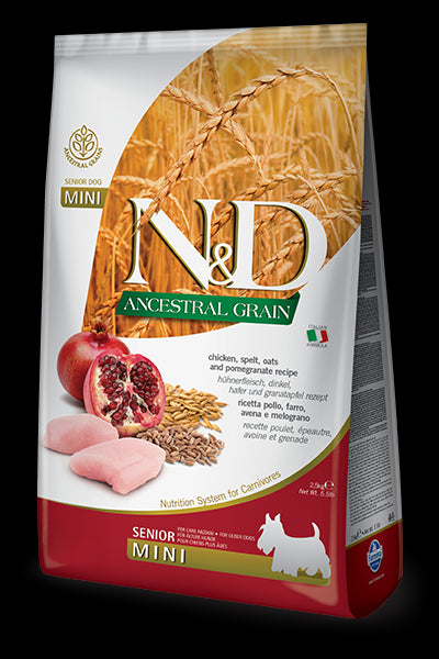 Farmina N&D Ancestral Grain Chicken & Pomegranate SENIOR MINI Canine