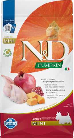 Farmina N&D PUMPKIN Quail & Pomegranate Adult MED/MAXI Dog Food