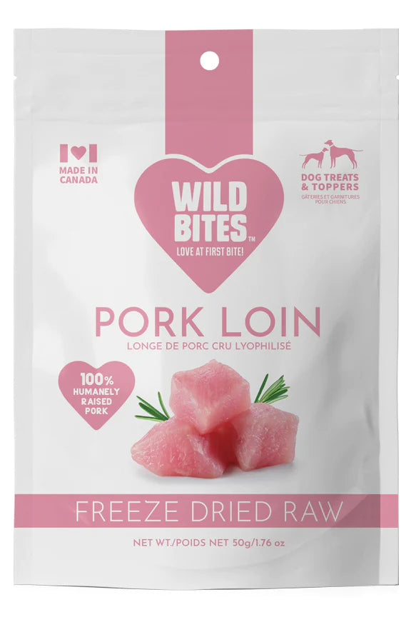 Wild Bites Freeze-Dried Pork Loin Treat 50g