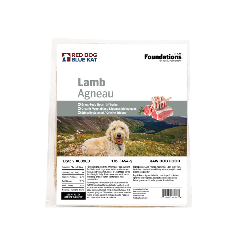Red Dog Foundations Lamb Recipe for Dogs
