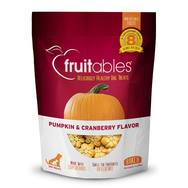 Fruitables Pumpkin & Cranberry Flavor Baked Dog Treats