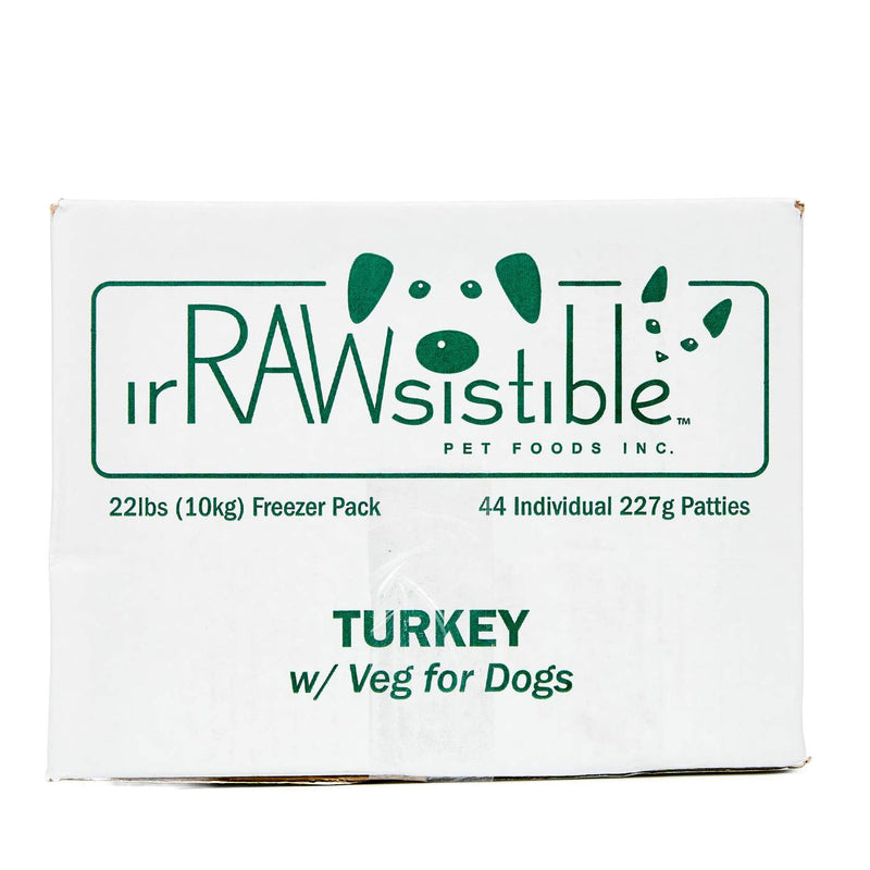 irRAWsistible Raw Bone-In Turkey Patties for Dogs