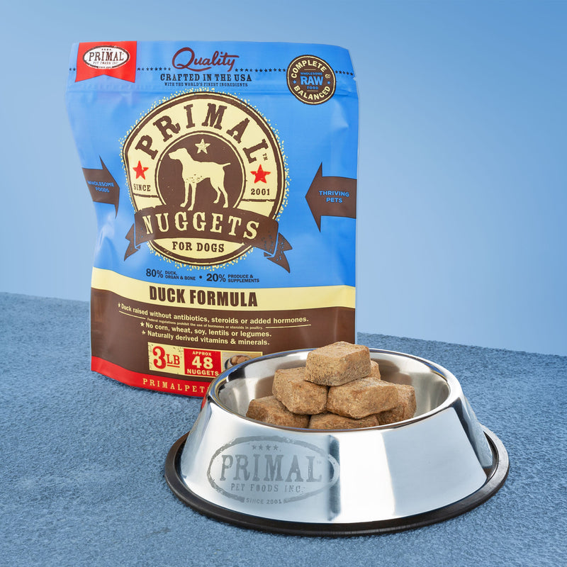 Primal Raw Frozen Duck Nuggets for Dogs