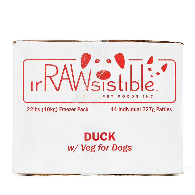 irRAWsistible Raw Bone-In Duck Patties for Dogs