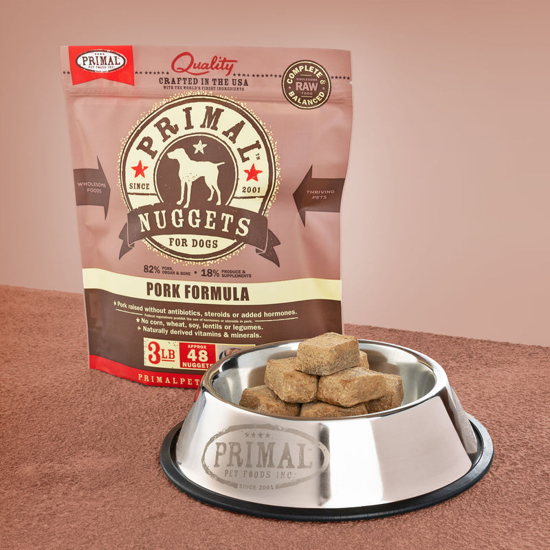 Primal Raw Frozen Pork Nuggets for Dogs