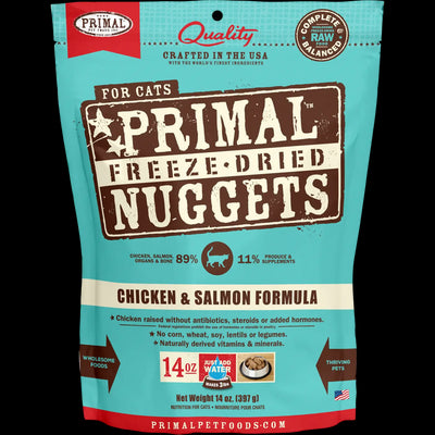 Primal Feline Freeze-Dried Nuggets Chicken & Salmon Formula