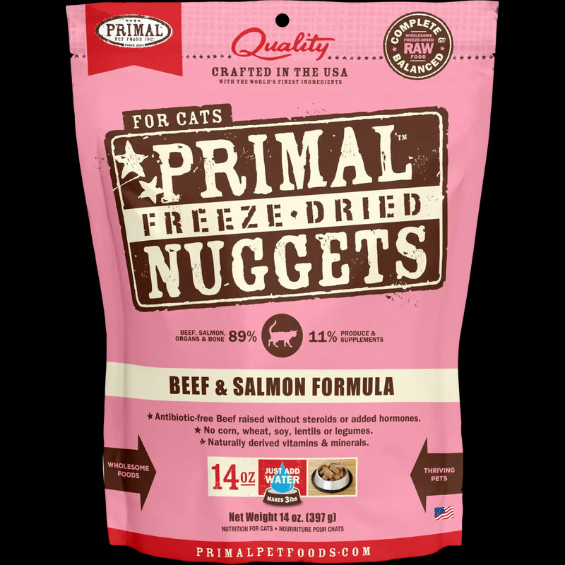 Primal Feline Freeze-Dried Nuggets Beef & Salmon Formula