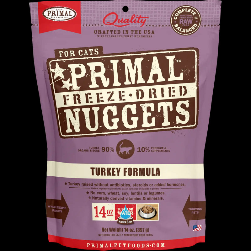 Primal Feline Freeze-Dried Nuggets Turkey Formula